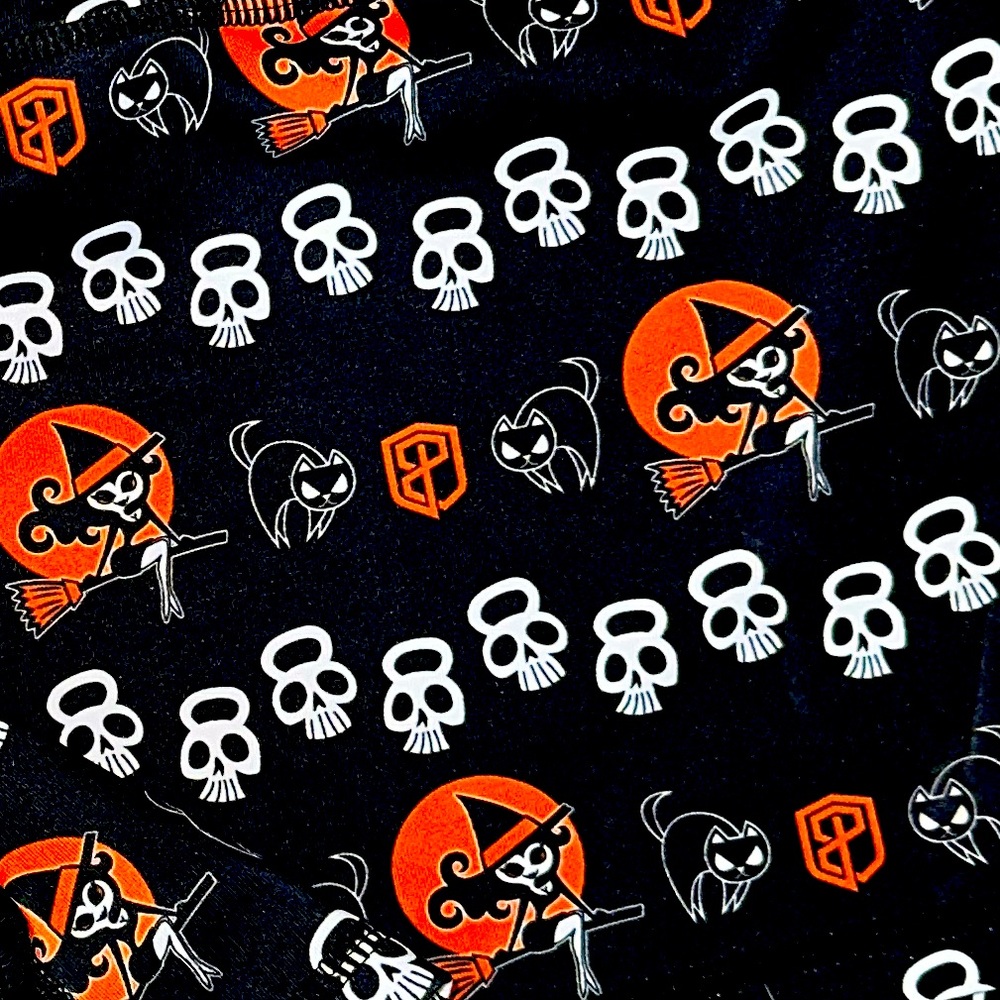 Born Primitive Black and Orange Athletic Shorts Halloween rare